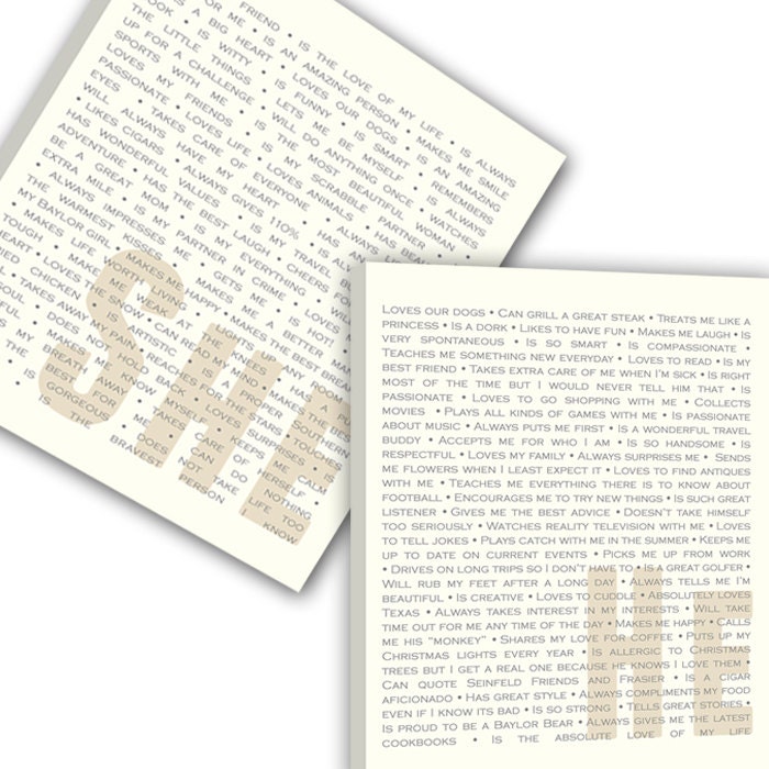 She He Word Art wedding phrases Reception art describing  your love Word Art Custom Canvas -THIS listing is for TWO - 20X20