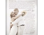 Personalized Canvas Art Gift Photos love letters, Your words Wedding Canvas , Your art 18X24