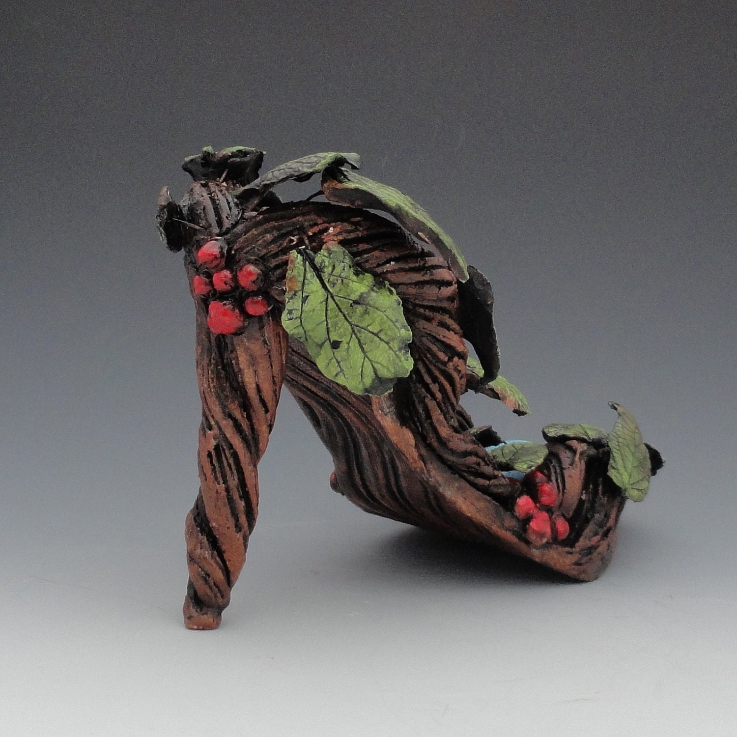 Ceramic Shoe Sculpture Birds Nest Shoe Sculpture (READY TO SHIP)