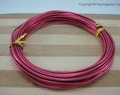 1 Roll (6 meter) of Aluminium Wire,  Magenta color, 2 mm diameter (01097)