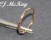 Tree Bark Band 1.5mm 14K Yellow Gold CR82K