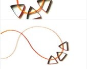 Neon Ombre Sterling and BeadsTriangle Necklace