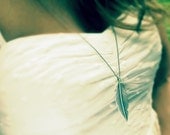 sterling silver feather pendant necklace - Warrior
