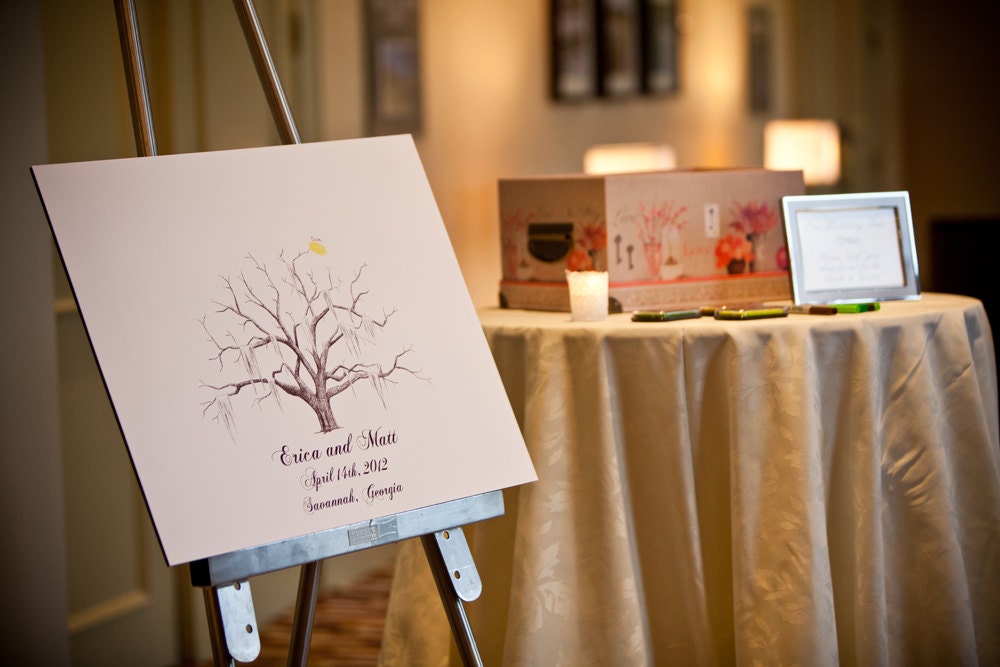 Thumbprint Tree Wedding Guest Book Alternative MEDIUM Live Oak Tree