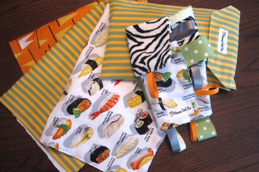 Custom Baby Shower Gift Set - Ultimate 6 Item Package Where You Pick The Fabric