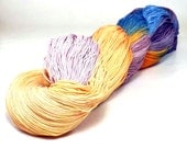 150 Yards Hand Dyed Cotton Crochet Thread Size 10 3 Ply Specialty Thread Orange Violet Blue Hand Painted Fine Cotton Yarn