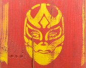 Mexican Lucha Libre Mask Graffiti Street Art Painting Wrestler Luchador Stencil