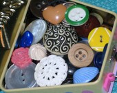 Grandma's Button  Box / VINTAGE Buttons / Gift for her