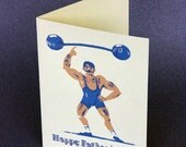 Father's day card - Strongest man on earth - Screen printed