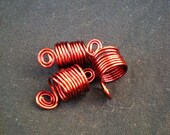 Brown Colored Copper Spiral Braid/Dread/Beard Beads - Set of Three - Hair - Accessory - Fun - Gift - Fashion