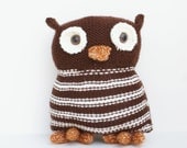 Handmade Knit Owl Toy-New