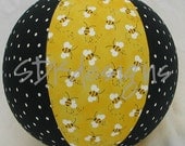 Balloon Cover Ball - Yellow Bumble Bee & Polka Dot Fabric -  As seen with Michelle Obama on Parenting.com