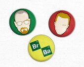 Magnets - Breaking Bad Illustrated - Three 1 inch Magnets