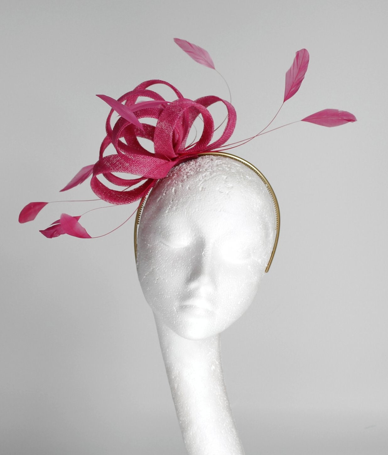 Hot Pink  Fascinator Kentucky Derby or Wedding Hat