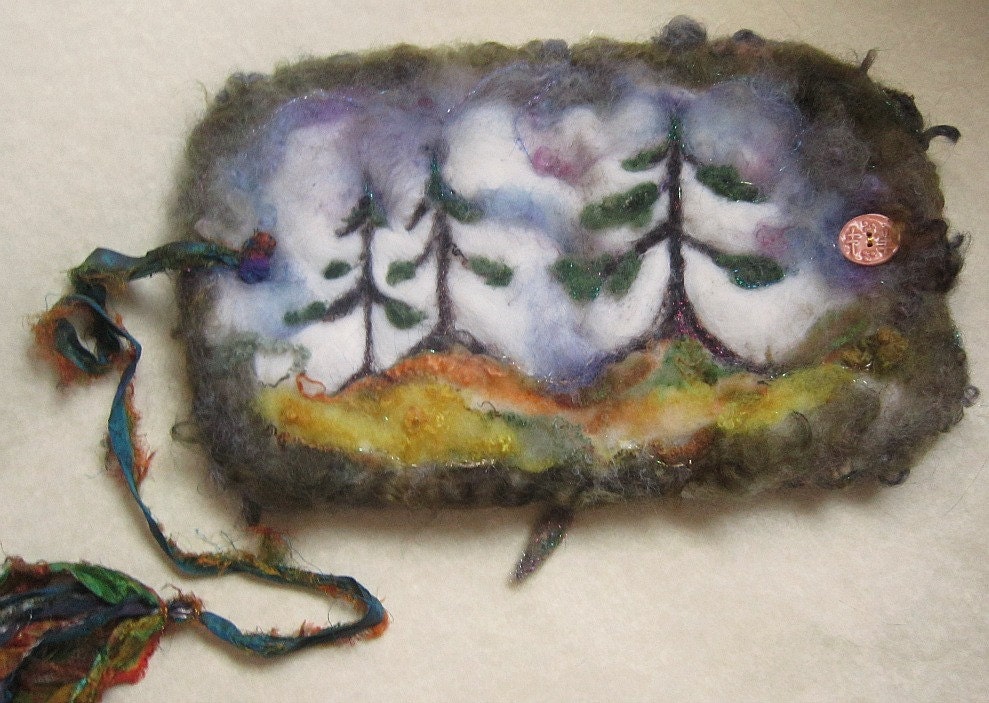 pinetree journal handmade book diary - ancient pine trees of the forest