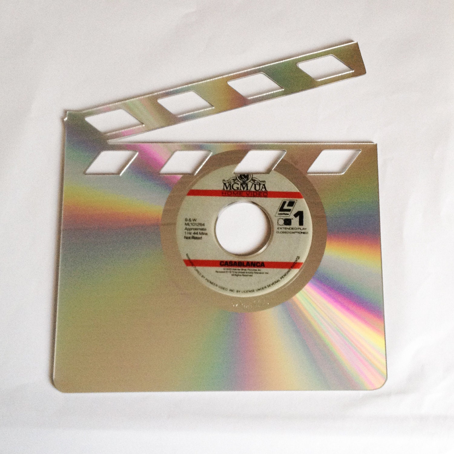 CASA BLANCA movie clapper  vinyl laser movie disc silhouette