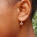 Tiny Girl Stamped Sterling Silver Disk Earrings
