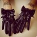 Lady Lucie Latex big bow gloves (black with a choice of bow colour)