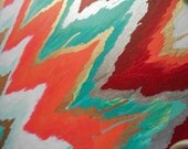 Jive Original ikat chevron 36x48 Painting by Jennifer Moreman