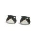 Cute Black and white Exotic Cat Kitten Stud Earrings - A14E84 Made To Order