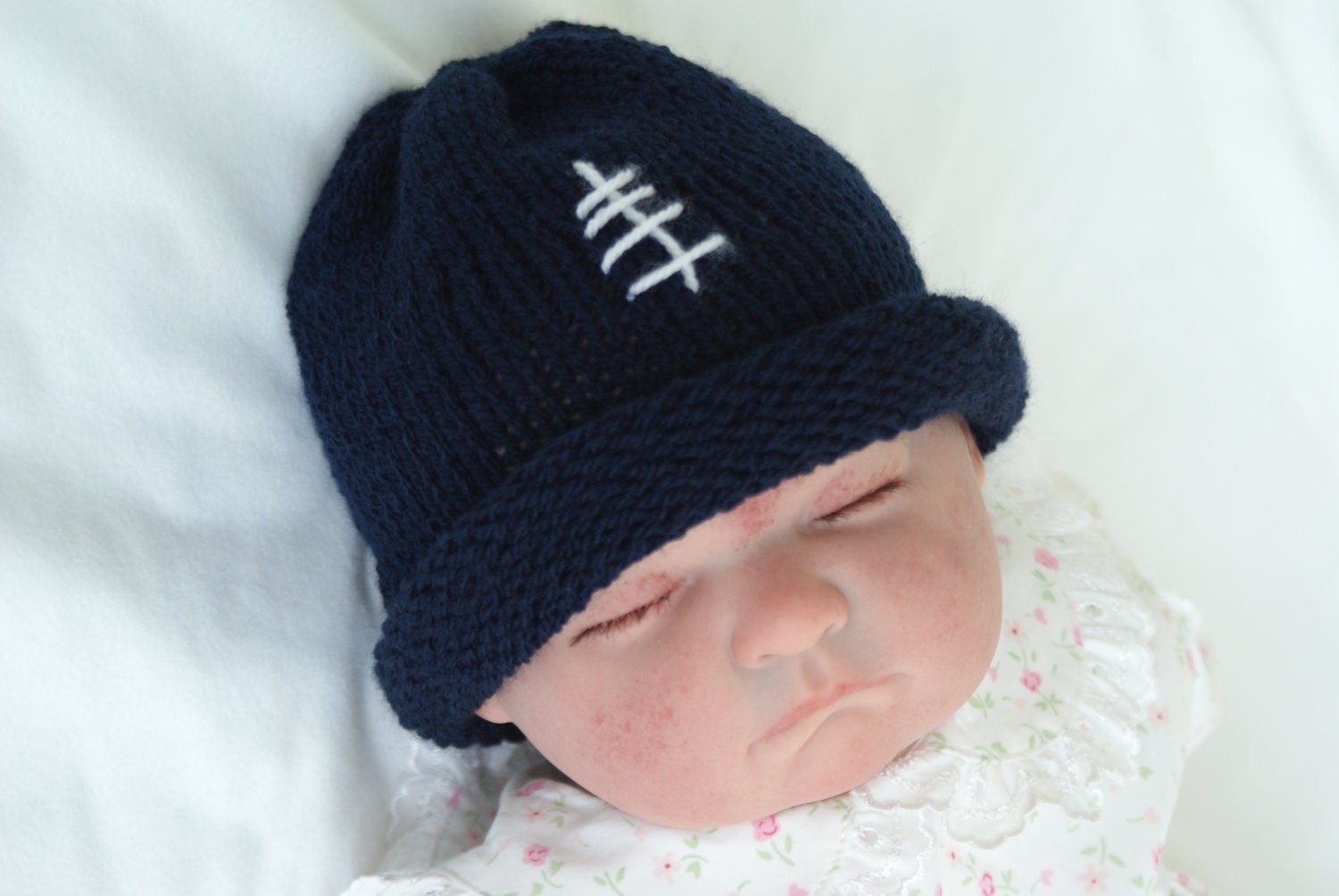 Special Price Today Only Newborn Baby Knitted Navy American Football Prop Hat