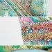 vintage 1960s dress / 70s maxi dress / Pink and Green Silk Chiffon Malcolm Starr Jeweled Grecian Gown
