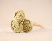 50% off LIQUIDATION SALE Sage Green Rosette Pearl Headband