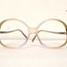 NOS Vintage 70s Big Bubble Eyeglasses/ Frame Italy/ Disco. Oversized Sunglasses for Men or Women /  Blue Marbled. Glam.