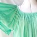 Vntg Grecian Hippie Blouse, Mint Green and Gold/ Boho Summer Top, Made in Greece, One Size / OS