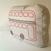 London Double Decker Bus - Sashiko inspired pillow