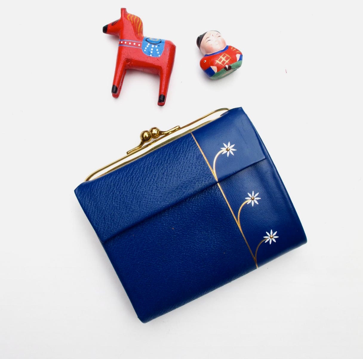 60s Wallet Lady Buxton Royal Blue Leather as new