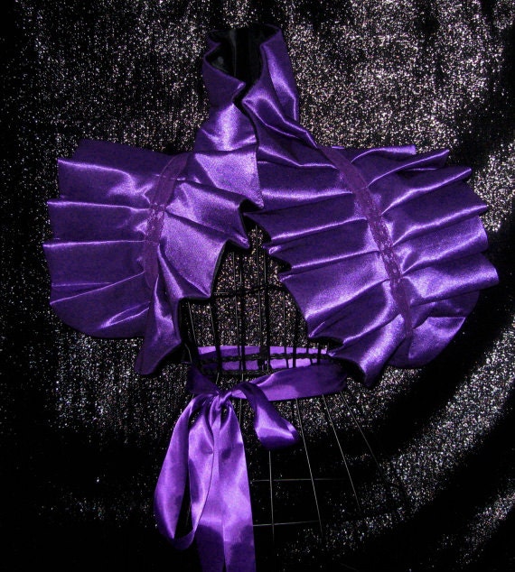 High Drama Reversible Gothic Extreme Insane Bolero Shrug  ...PUNK ELECTRIC purple...