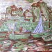 French Port , border print . cotton , sailcloth ,