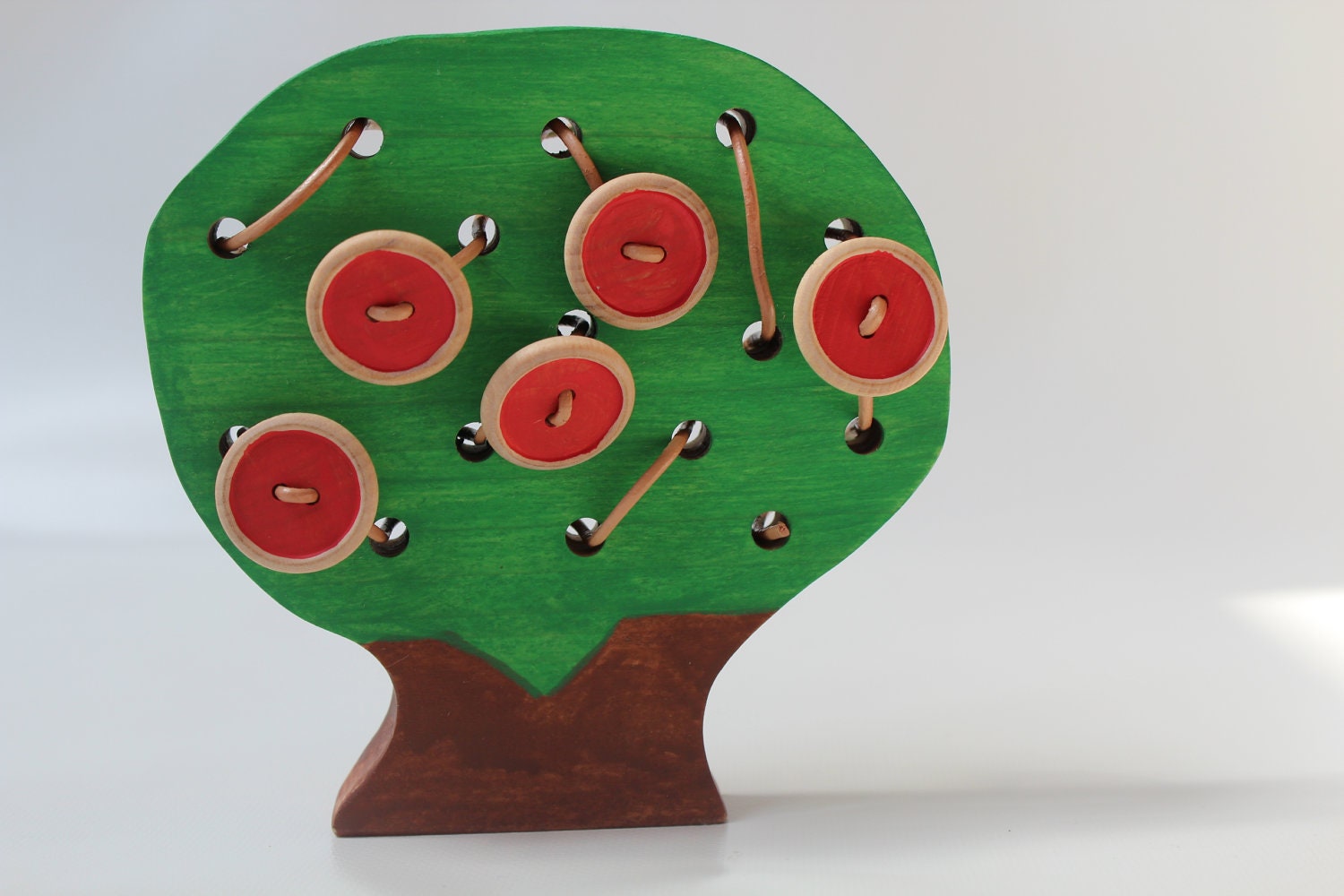 Lacing Friends - The Apple Doesn't Fall Far From the Lacing Tree - Montessori Waldorf inspired Fine Motor Skills Toy