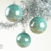 Blown Glass Ornament Suncatcher Turquoise Amber Agate Speckle