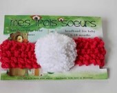 Hot pink baby headband with pompom