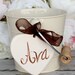 Shabby Chic Flower Girl Pail Custom Wedding Decor