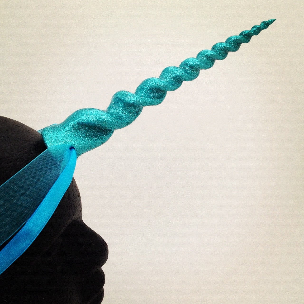 LARGE Electric Blue Wearable Unicorn Horn- an instant costume for adults. (Unicorn horn, unicorn costume, My Little Pony, The Last Unicorn)