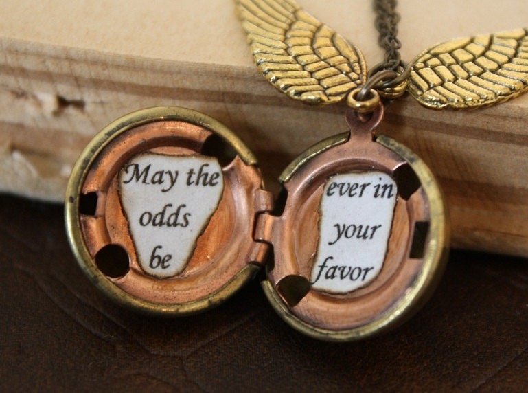 Hunger Games Necklace - Harry Potter Golden Snitch - May the Odds Be Ever in Your Favor - You Choose the Snitch