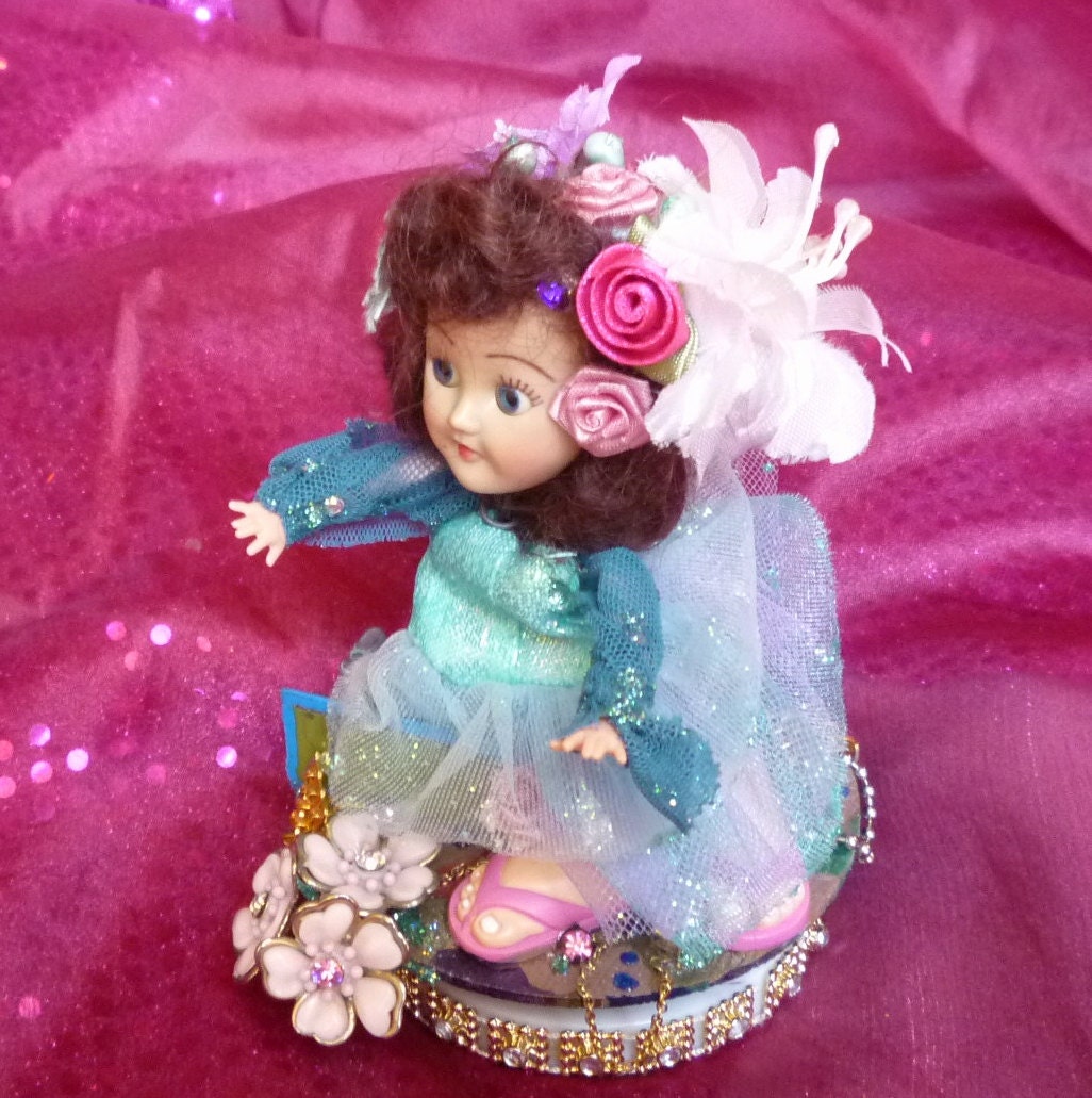 Musical Vintage Doll Art Assemblage by mystic2awesome