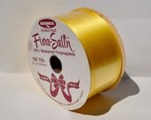 Wide yellow ribbon new roll outdoor floral satin 100 yards to tie on old oak tree