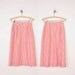 1980s High Waisted Skirt / Red & White Gingham Check - Womens XS - Pleated High Rise Below the Knee Skirt