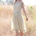 Vintage 1960s Sleeveless Summer Day Dress . Pleated Skirt Sheer Floral . Womens Medium