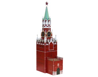 Moscow Kremlin Spasskaya Tower Paper Model (KIT)