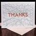 Thanks letterpress card - single