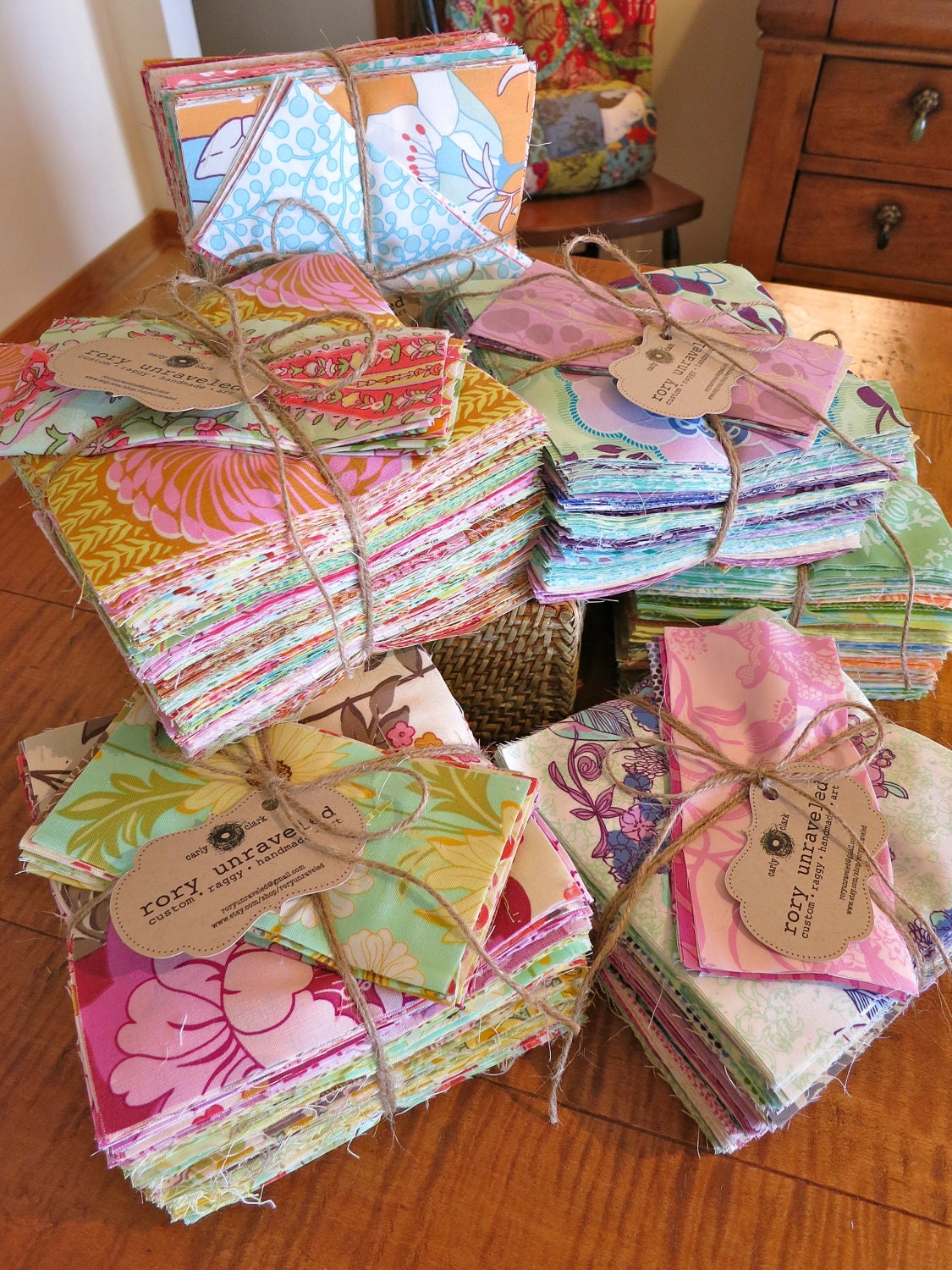 Rag Quilt Kit - Throw Size - DIY - CUSTOM - Cut Fabric, Batting, Instructions Included