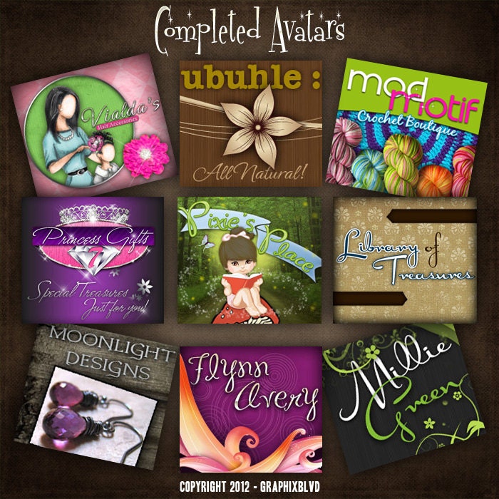 Professional Etsy Shop Banner Set - Includes Avatar - Personalized - OOAK