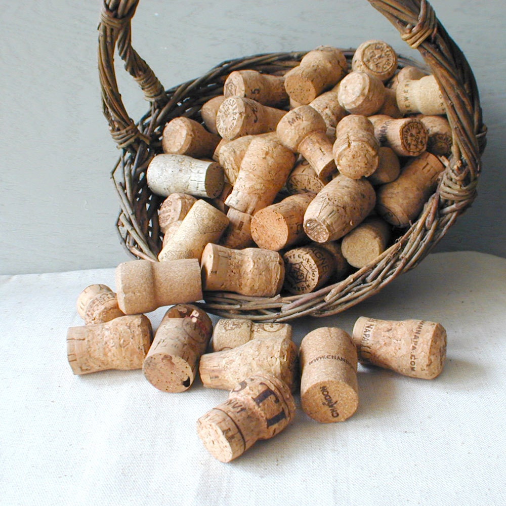 Salvaged Natural Champagne Cork Lot of 25 - thelostrooms