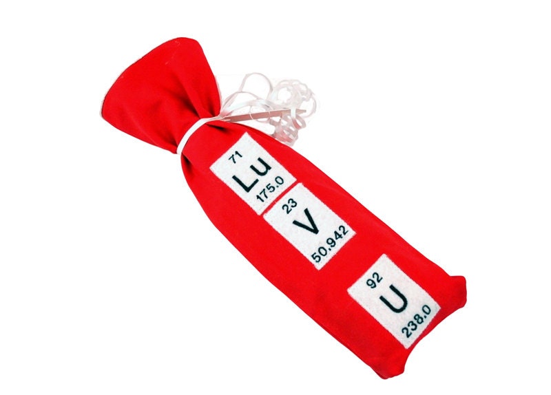 Love You Periodic Table Red Wine Gift Bag