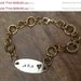 SALE Mom Bracelet Brass Gold Chain Chunky Jewelry Hand Stamped Keepsake